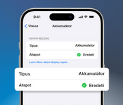 iPhone akkumulátor csere szervizben, hibaüzenet nélkül