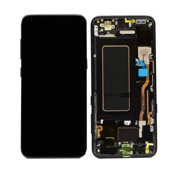 Samsung Galaxy S8 SM-G950 gyári LCD kijelző érintővel, kerettel, fekete GH97-20457A