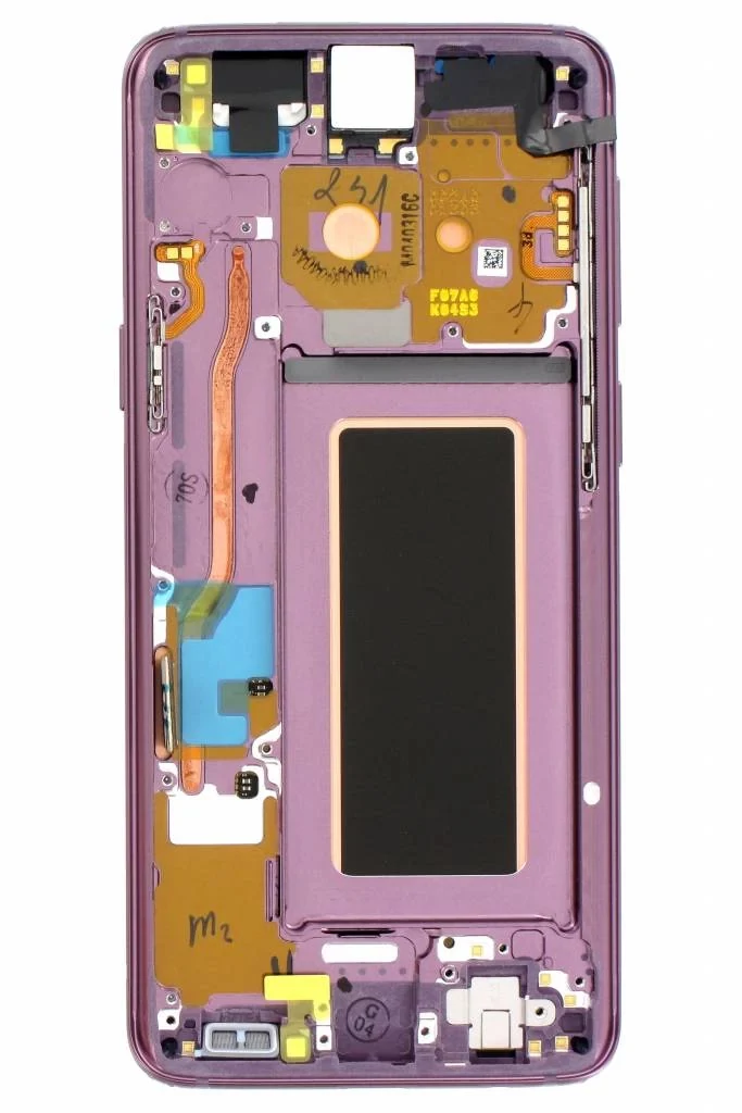 Samsung Galaxy S9 SM-G960F gyári LCD kijelző érintővel, kerettel, lila GH97-21696B